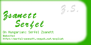 zsanett serfel business card